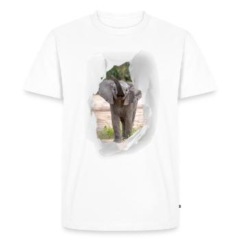 Baby Elephant - Men's Premium Organic T-Shirt - white - Front - Nico (187cm)