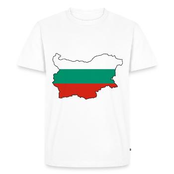 Bulgarie - T-shirt Premium bio Homme - blanc - Devant - Nico (187cm)