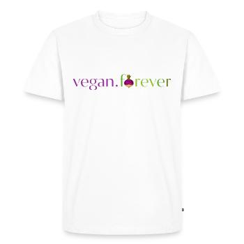 Vegan forever turnip - Men's Premium Organic T-Shirt - white - Front - Nico (187cm)