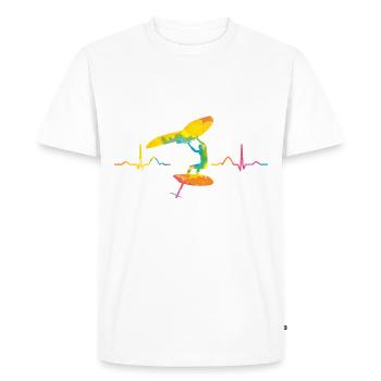 Aile Surfer Wingsurfing Aile Retro Slide - T-shirt Premium bio Homme - blanc - Devant - Nico (187cm)