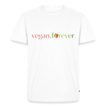 Vegan forever apricot green - T-shirt Premium bio Homme - blanc - Devant - Nico (187cm)