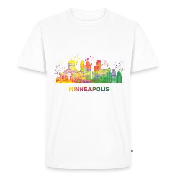 Minneapolitan Skyline Minneapolis - Men's Premium Organic T-Shirt - white - Front - Nico (187cm)