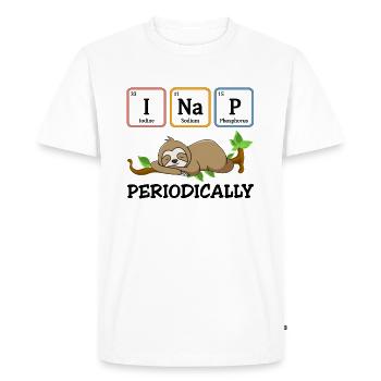 Je sieste périodiquement drôle de paresse scientifique - T-shirt Premium bio Homme - blanc - Devant - Nico (187cm)