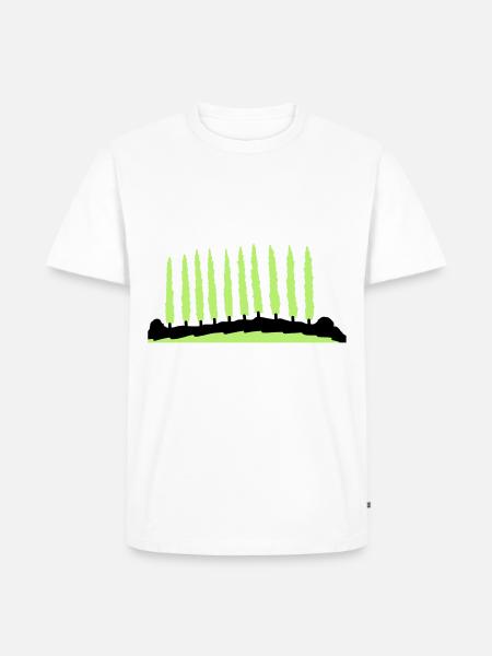 Landscape Tree Alley Tree - Men's Premium Organic T-Shirt - white