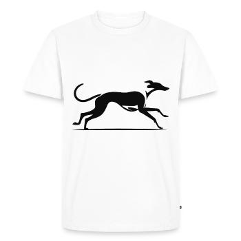 Design élégant de lévrier - T-shirt Premium bio Homme - blanc - Devant - Nico (187cm)