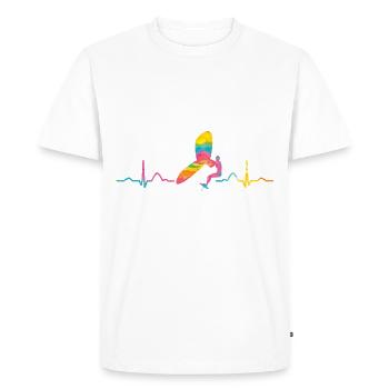 Aile Surfer Wingsurfing Aile Retro Slide - T-shirt Premium bio Homme - blanc - Devant - Nico (187cm)