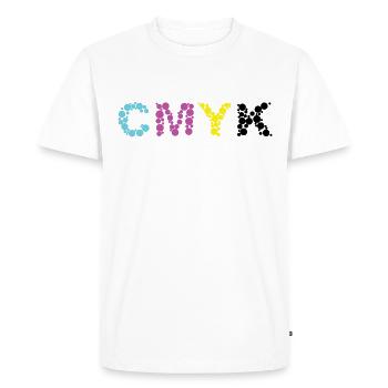 CMYK - T-shirt Premium bio Homme - blanc - Devant - Nico (187cm)