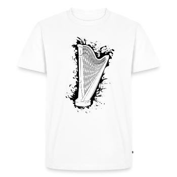 Harp String Instrument Musical Gift Idea - Men's Premium Organic T-Shirt - white - Front - Nico (187cm)