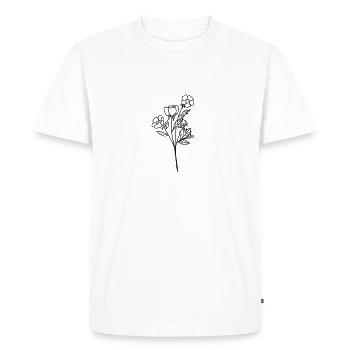 Fleur - amour de fleur vintage - T-shirt Premium bio Homme - blanc - Devant - Nico (187cm)