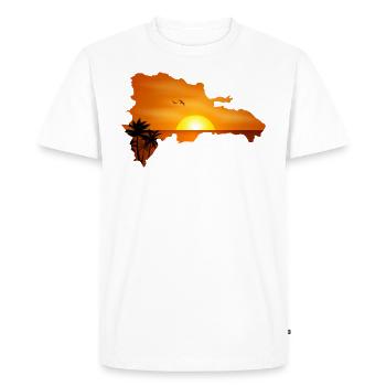 Vacancier République Dominicaine Dom Rep Dominicain - T-shirt Premium bio Homme - blanc - Devant - Nico (187cm)