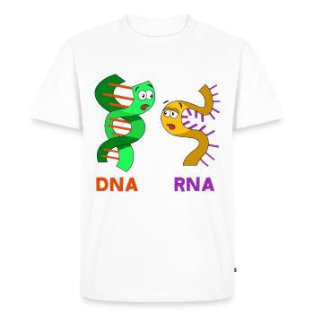 Brin d'ARN et brin d'ADN - biologie - T-shirt Premium bio Homme - blanc - Devant - Nico (187cm)