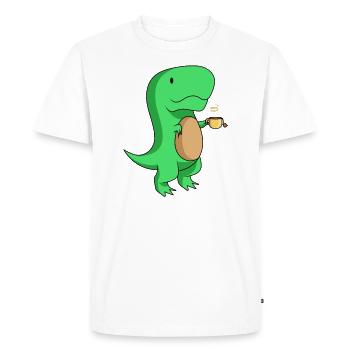 Tea Rex - Trex - T-shirt Premium bio Homme - blanc - Devant - Nico (187cm)
