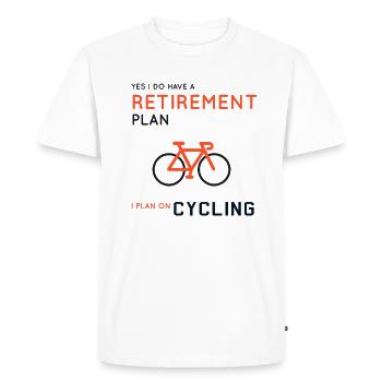 Cadeau de vélo de vélo pour les cyclistes VTT - T-shirt Premium bio Homme - blanc - Devant - Nico (187cm)