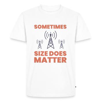 Amateur Ham Radio Operator Dad Grandpa Gift - Men's Premium Organic T-Shirt - white - Front - Nico (187cm)