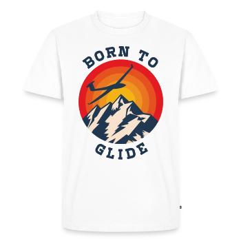 né pour planer voile voile pilote de montagne cadeau - T-shirt Premium bio Homme - blanc - Devant - Nico (187cm)