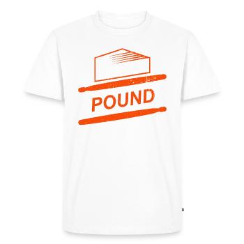 Here To Pound - Drum - Men's Premium Organic T-Shirt - white - Front - Nico (187cm)