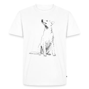 Chien de La Caroline - T-shirt Premium bio Homme - blanc - Devant - Nico (187cm)