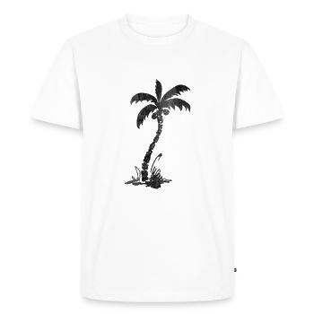 | de cocotiers des mers du Sud noir - T-shirt Premium bio Homme - blanc - Devant - Nico (187cm)