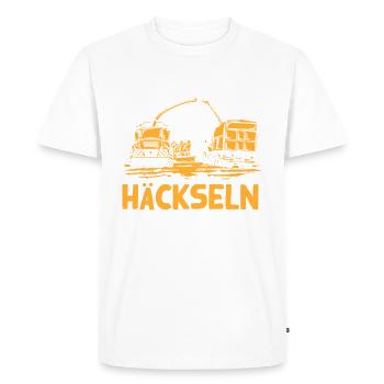 Saufen Ist Wie Mais Häckseln Hauptsache Voll Bauer - Männer Premium Bio T-Shirt - Weiß - Vorne - Nico (187cm)