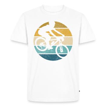Retro Track Cycling Vintage Cycling Track - Men's Premium Organic T-Shirt - white - Front - Nico (187cm)
