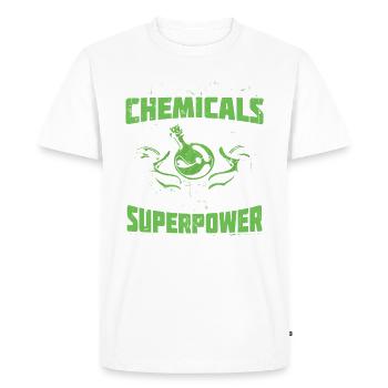 Chimie chimiste Laboratoire de chimie chimiste - T-shirt Premium bio Homme - blanc - Devant - Nico (187cm)