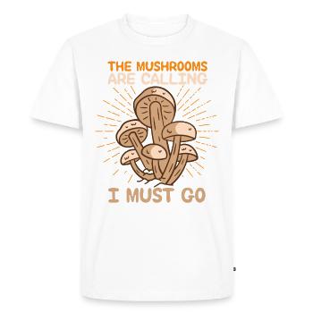 Mushrooms mushroom picker Mushroom picker - Men's Premium Organic T-Shirt - white - Front - Nico (187cm)
