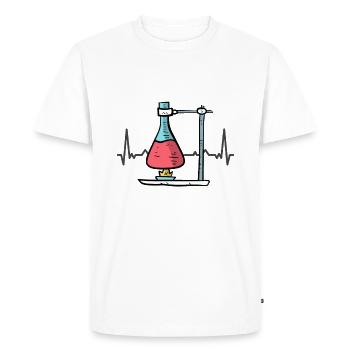 Chimie chimiste Laboratoire de chimie chimiste - T-shirt Premium bio Homme - blanc - Devant - Nico (187cm)