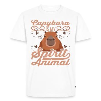 Capybara Cochon d’eau Rongeur - T-shirt Premium bio Homme - blanc - Devant - Nico (187cm)
