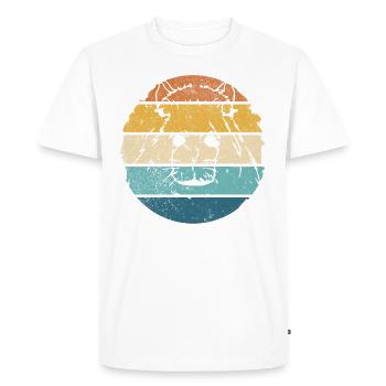 Retro Capybara Vintage Cochon d’eau rongeur - T-shirt Premium bio Homme - blanc - Devant - Nico (187cm)