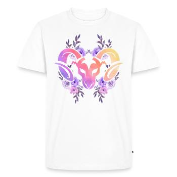 Bélier Signe astrologique Horoscope Astrologie - T-shirt Premium bio Homme - blanc - Devant - Nico (187cm)