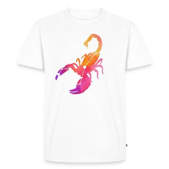 Scorpion Signe astrologique Horoscope Astrologie - T-shirt Premium bio Homme - blanc - Devant - Nico (187cm)