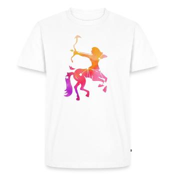Sagittaire Signe astrologique Horoscope Astrologie - T-shirt Premium bio Homme - blanc - Devant - Nico (187cm)