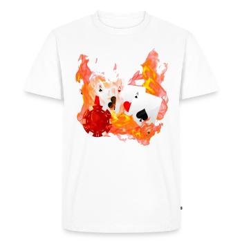Poker Pokerspieler Texas Holdem - T-shirt Premium bio Homme - blanc - Devant - Nico (187cm)