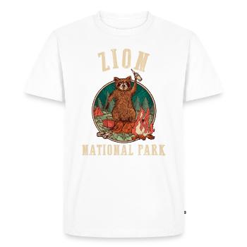 États-Unis États-Unis Parc national - T-shirt Premium bio Homme - blanc - Devant - Nico (187cm)