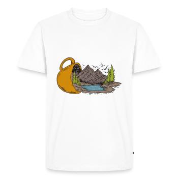 Climbing Mountaineering Climbers - Men's Premium Organic T-Shirt - white - Front - Nico (187cm)