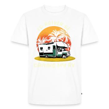Caravane Camping-car Caravane Camping-car - T-shirt Premium bio Homme - blanc - Devant - Nico (187cm)