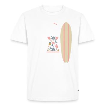 Surf Surfer Surfer - T-shirt Premium bio Homme - blanc - Devant - Nico (187cm)