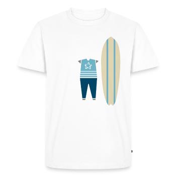 Surf Surfer Surfer - T-shirt Premium bio Homme - blanc - Devant - Nico (187cm)