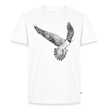 Flying Peregrine Falcon Bird - Men's Premium Organic T-Shirt - white - Front - Nico (187cm)
