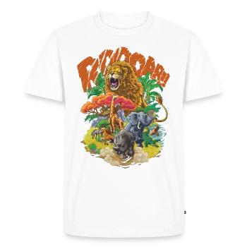 Animaux de la Savane #2 - T-shirt Premium bio Homme - blanc - Devant - Nico (187cm)