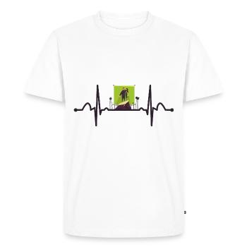 Actor Heartbeat - Men's Premium Organic T-Shirt - white - Front - Nico (187cm)