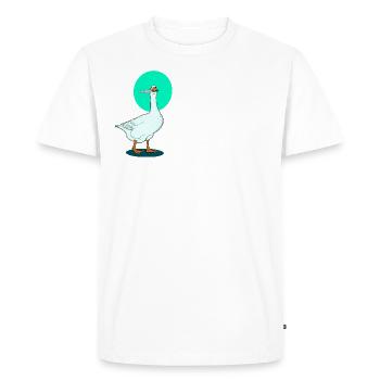 Oie dangereuse - T-shirt Premium bio Homme - blanc - Devant - Nico (187cm)
