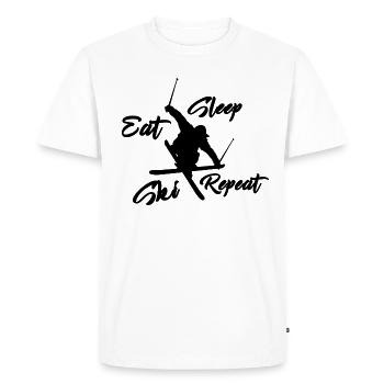 Ski jump ski - T-shirt Premium bio Homme - blanc - Devant - Nico (187cm)