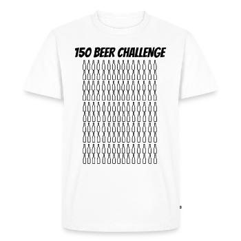 Beer Challenge Party Shirt - Men's Premium Organic T-Shirt - white - Front - Nico (187cm)