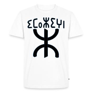 Symbole Berbère Amazigh Maroc Algérie - T-shirt Premium bio Homme - blanc - Devant - Nico (187cm)