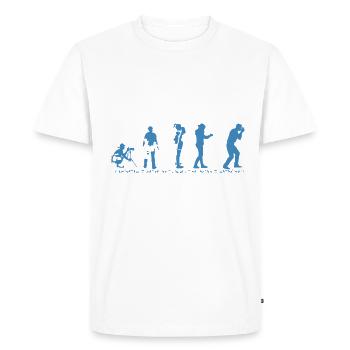 Cadeaux de photographie - photographe photographe de caméra - T-shirt Premium bio Homme - blanc - Devant - Nico (187cm)