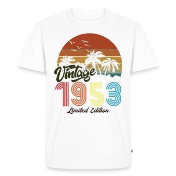 Vintage unique copy 1953 Limited edition - Men's Premium Organic T-Shirt - white - Front - Nico (187cm)