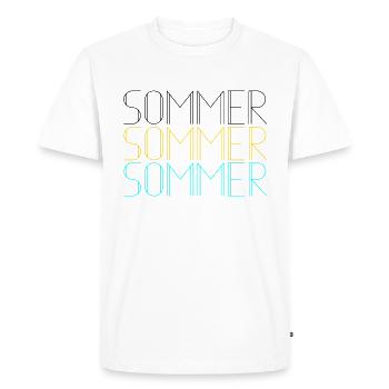 Summer Summer Summer Gift - T-shirt Premium bio Homme - blanc - Devant - Nico (187cm)