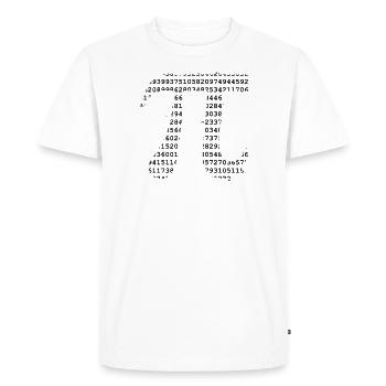 fois de pi différents - la chemise de nerd - T-shirt Premium bio Homme - blanc - Devant - Nico (187cm)