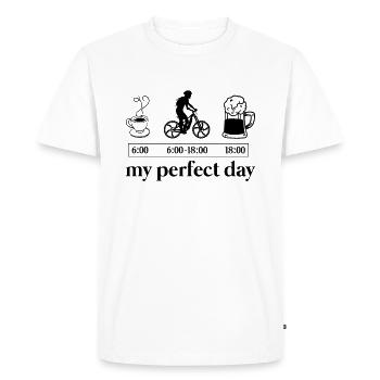 Mountainbiker Perfect day cycliste électrique - T-shirt Premium bio Homme - blanc - Devant - Nico (187cm)